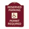 Signmission Reserved Parking Permit Required W/ Graphic Heavy-Gauge Aluminum Sign, 24" x 18", BU-1824-23059 A-DES-BU-1824-23059 - alternate 1